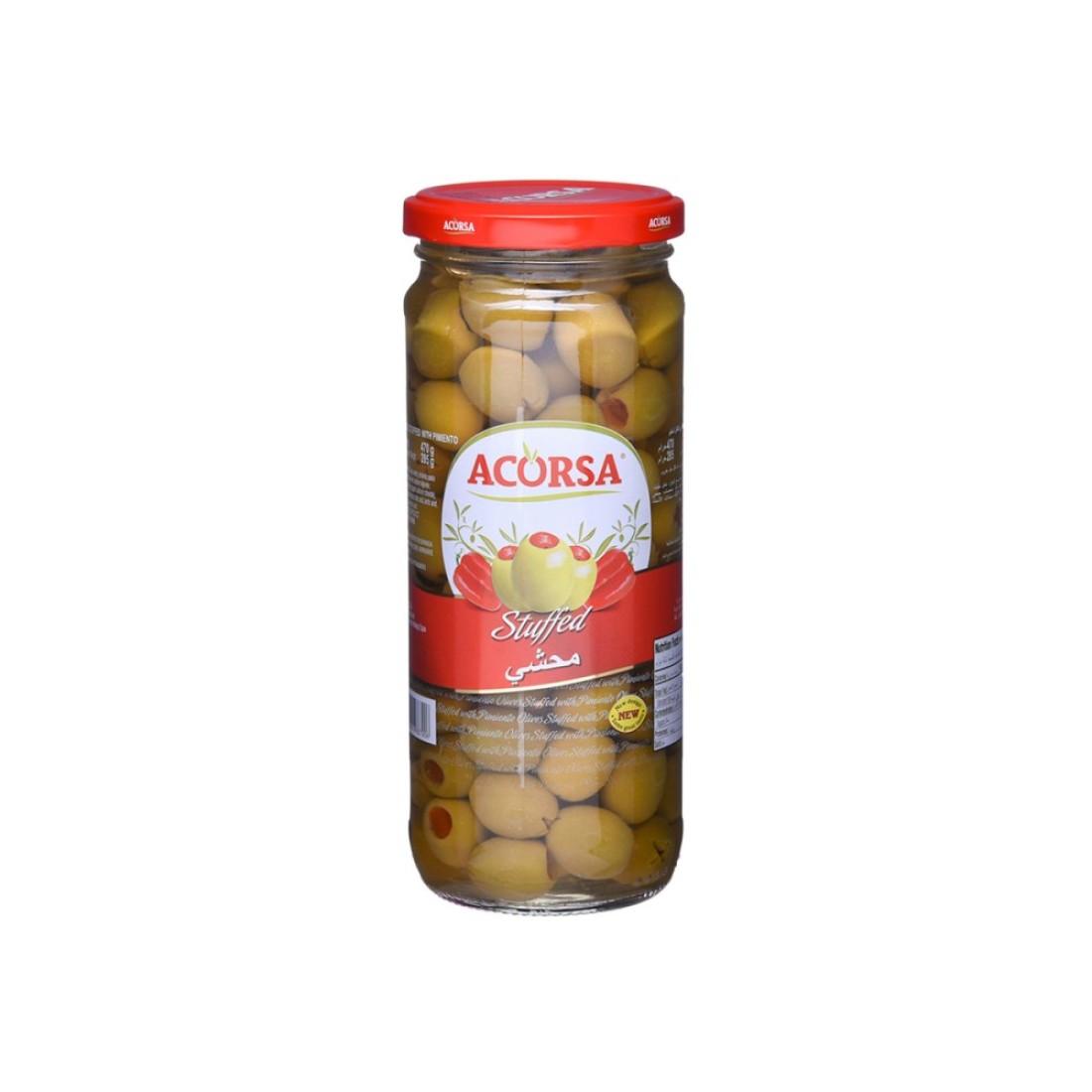 ACORSA OLIVES GREEN STUFFED JAR 285GM