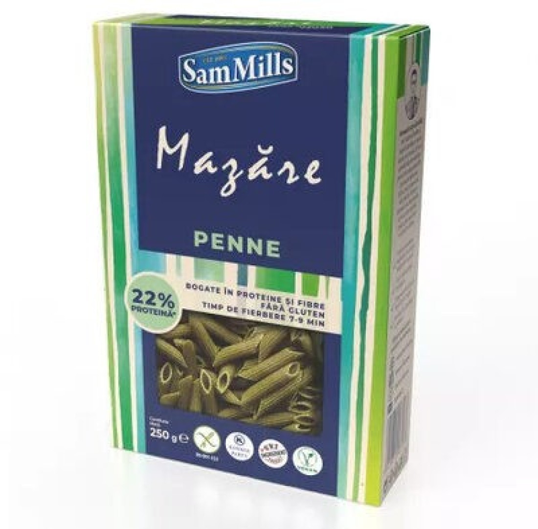 SAM MILLS GREEN PEA PENNE 250GM