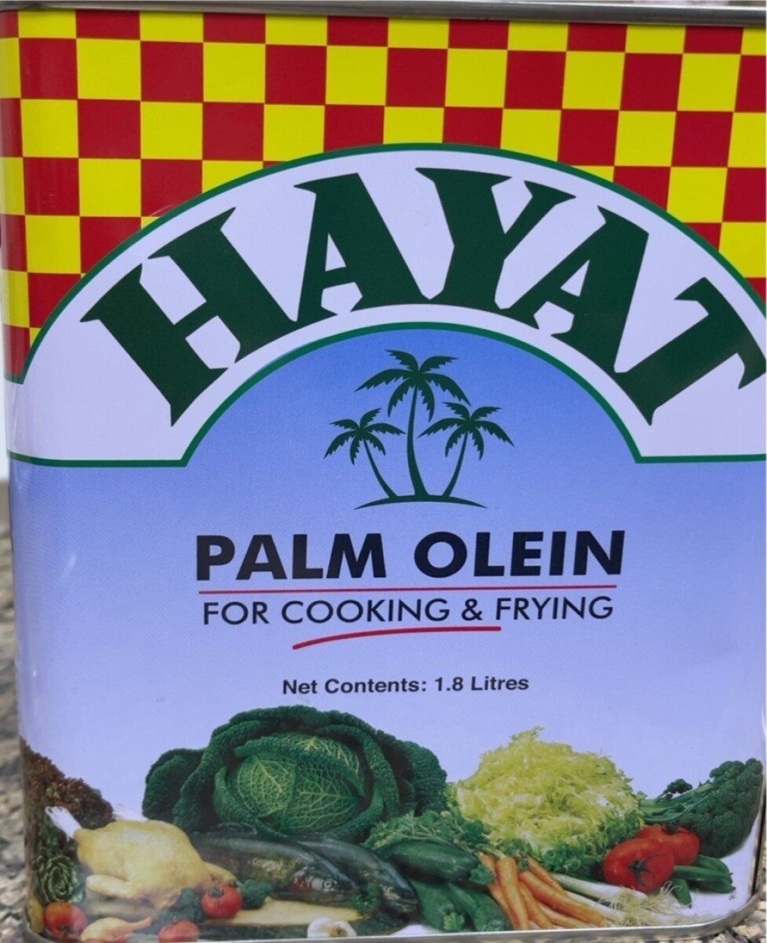 HAYAT VEGETABLE OIL 1.8LTR TIN