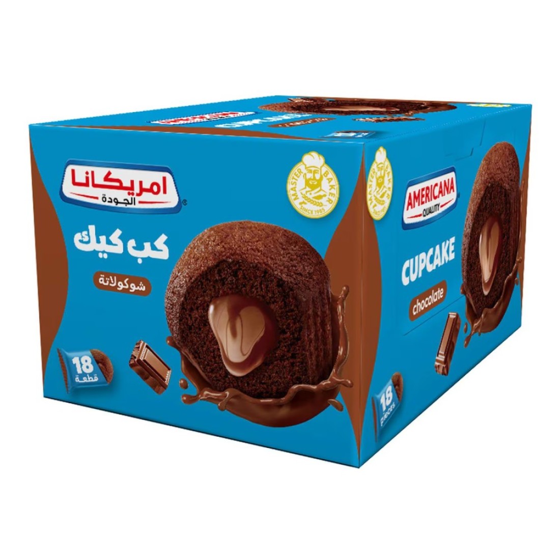 Americana Chocolate Filled Cupcake 28g Pack of 18