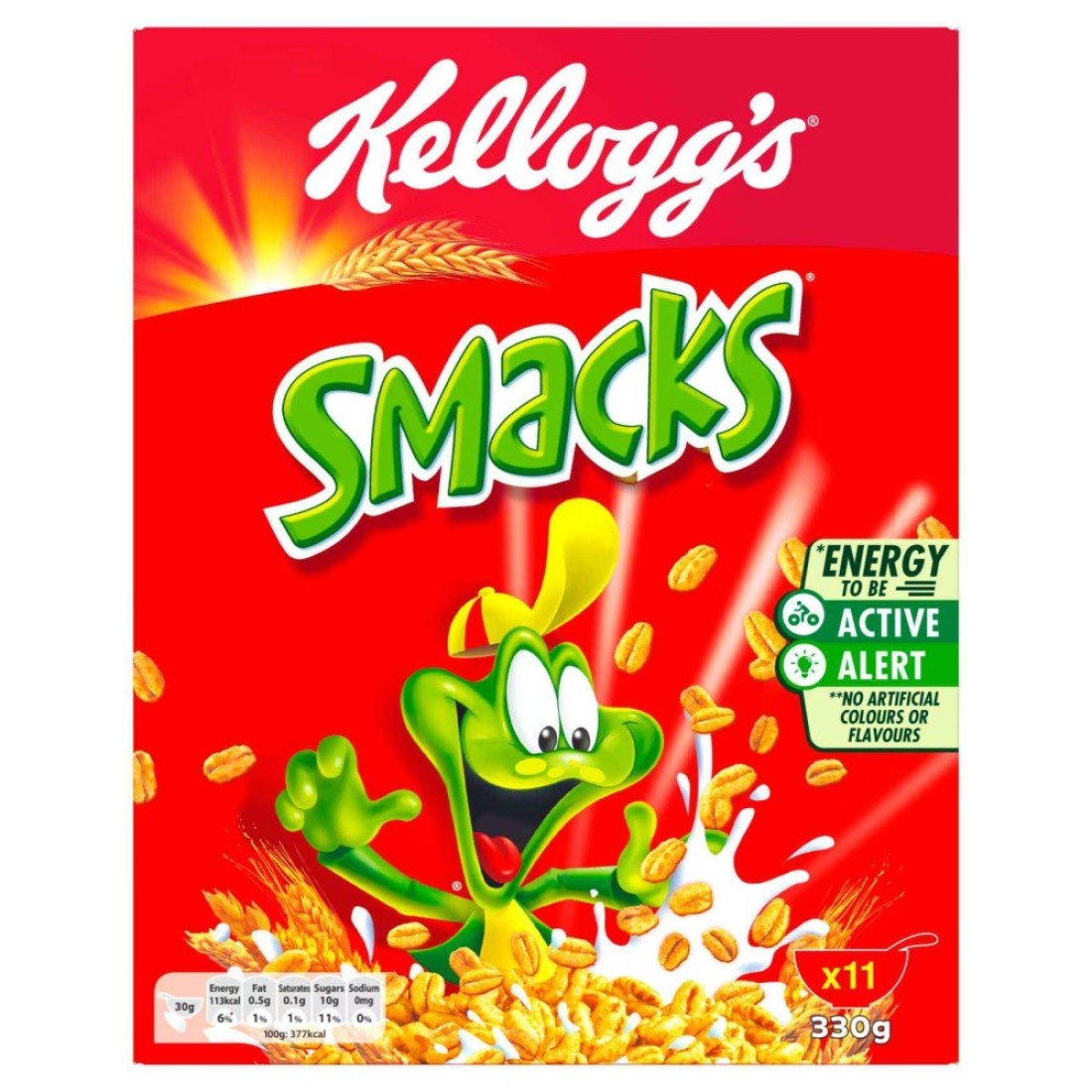 Kellogg&#39;s Smacks Puffed Wheat Cereal Flakes 330g