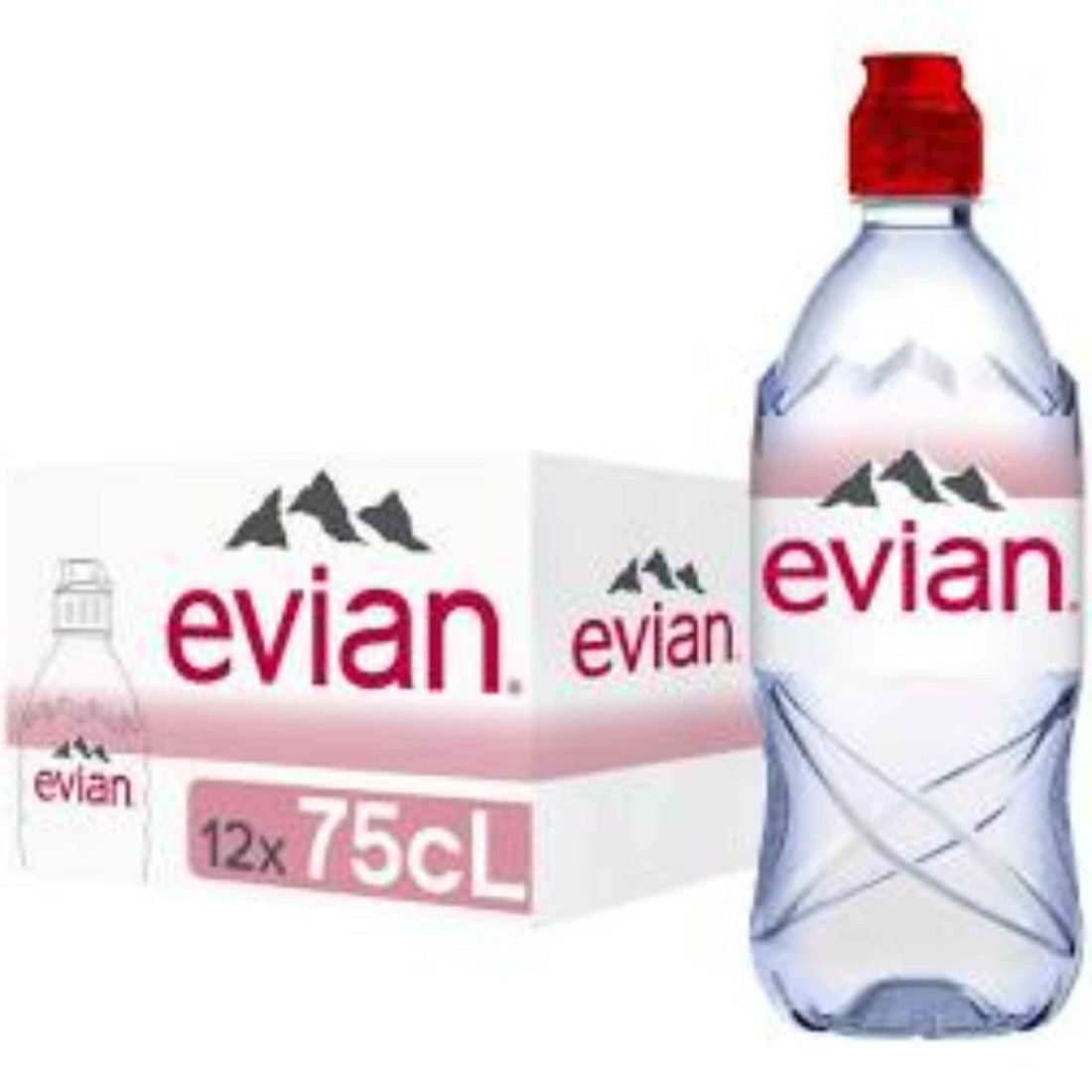evian Recycled Bottles Natural Mineral Water 750ml Pack of 12