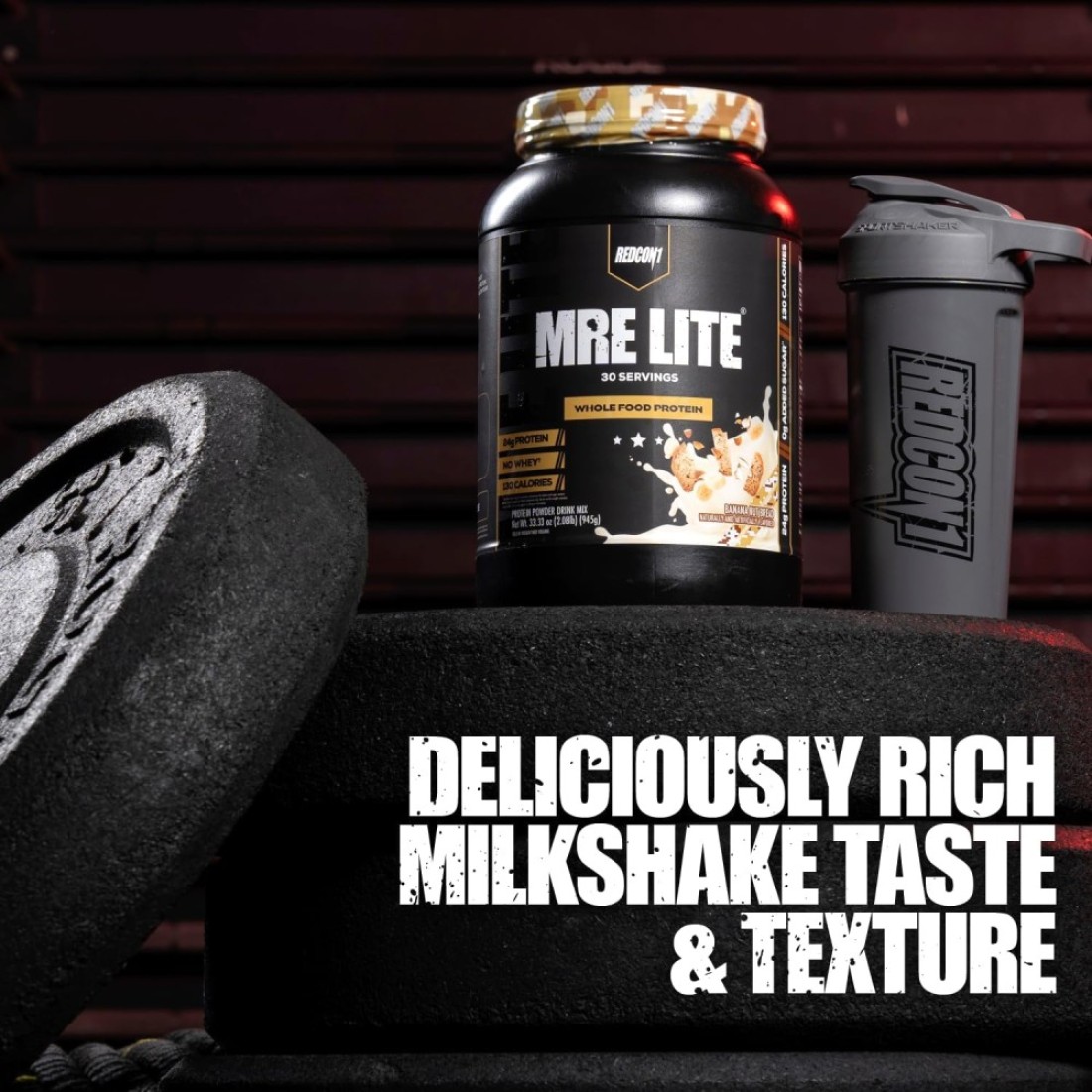 REDCON1 Redcon1 Mre Lite (Strawberry Shortcake) 30 Servings, Animal Based Protein, Contains No Whey, No Bloating, Keto Friendly, 2G Sugar, 24G Protein Protein Meal Replacement By