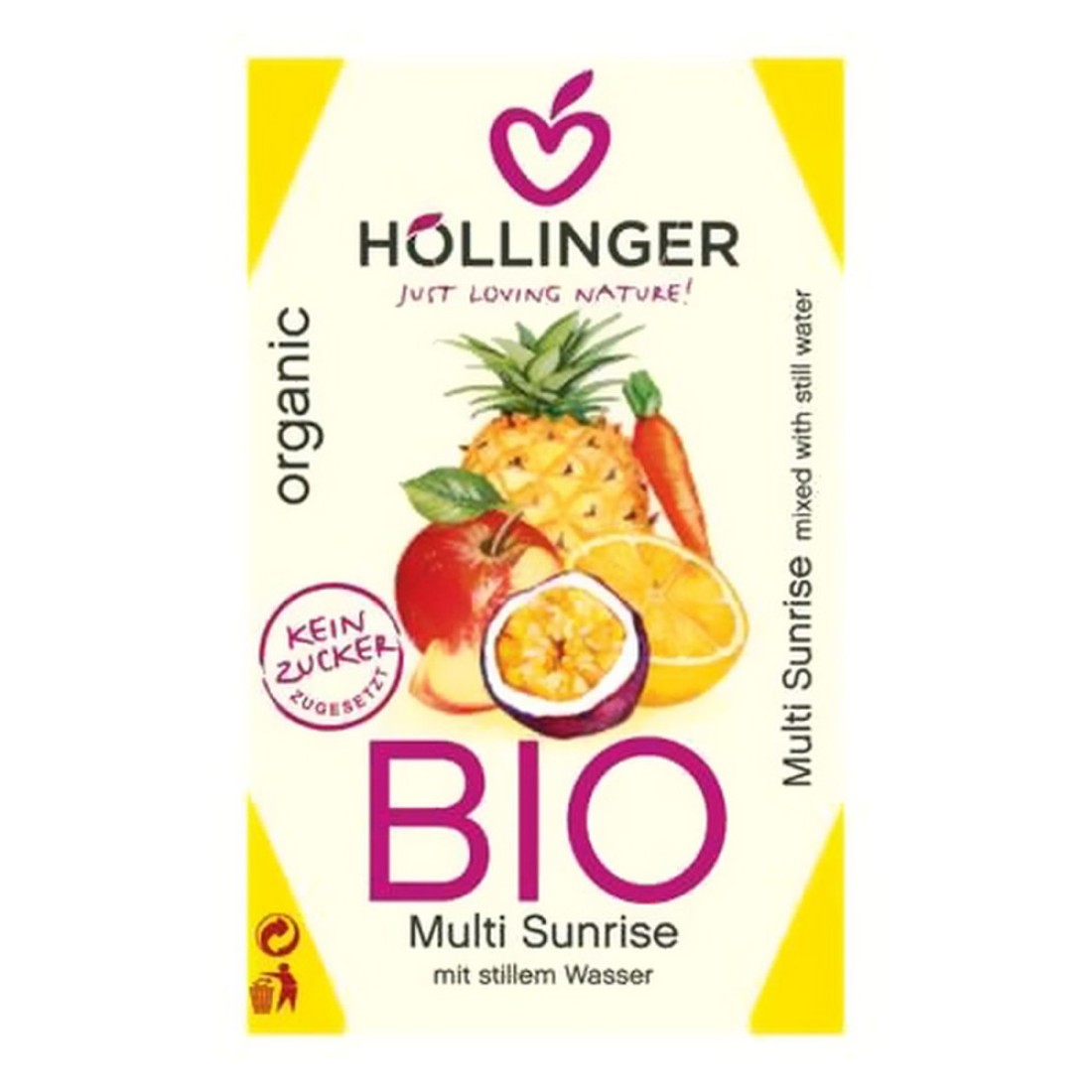 Hollinger Organic Multi Sunrise Mix Fruit Juice 200ml Pack of 3