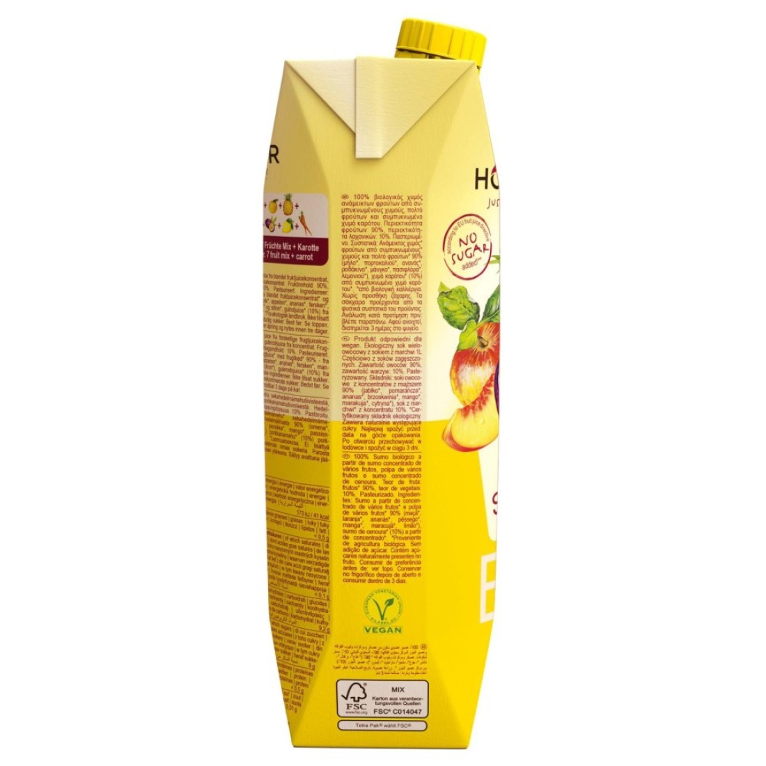 Hollinger Organic Multi Sunrise Juice, 1L Pack of 2