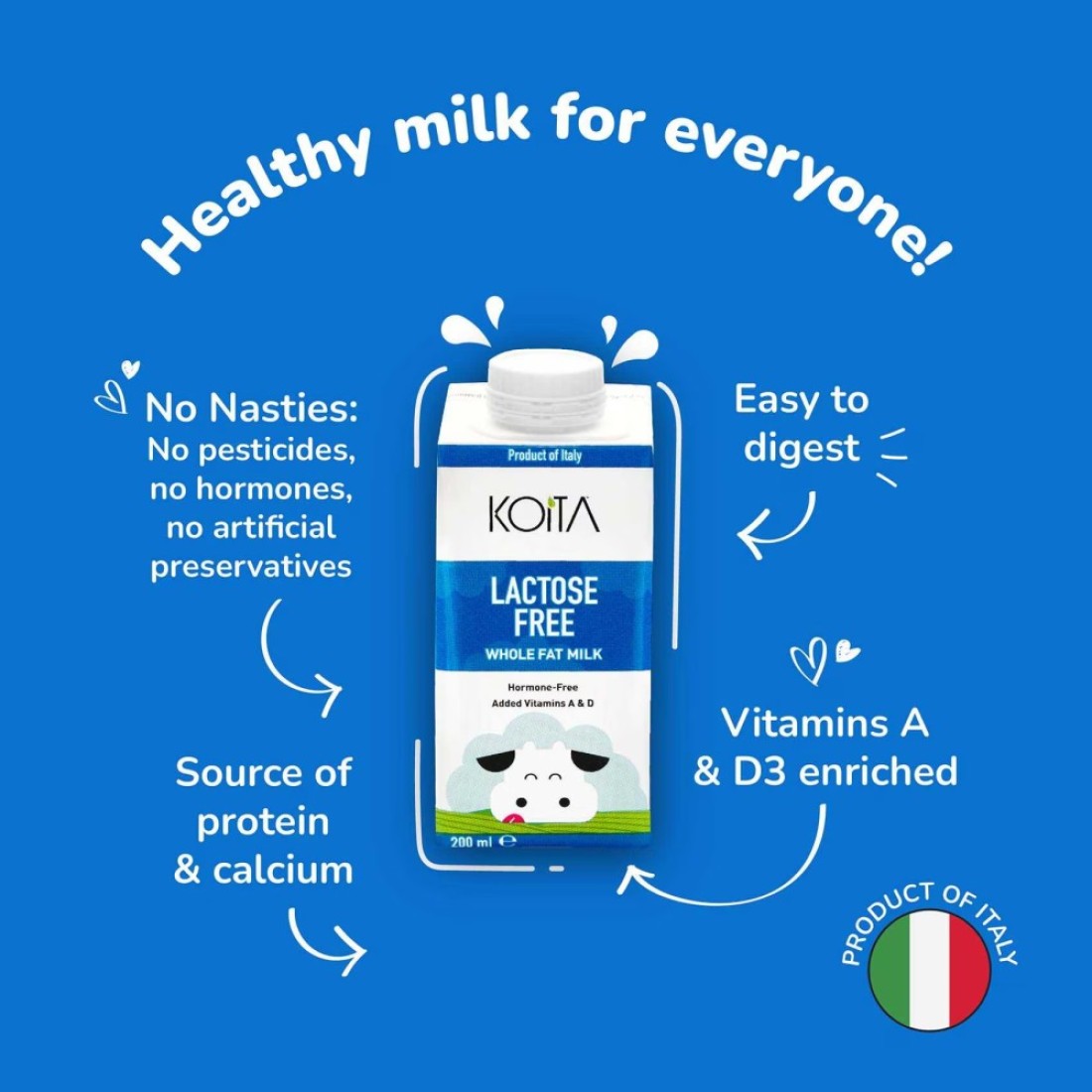 Koita Lactose Free Full Fat Milk 200ml