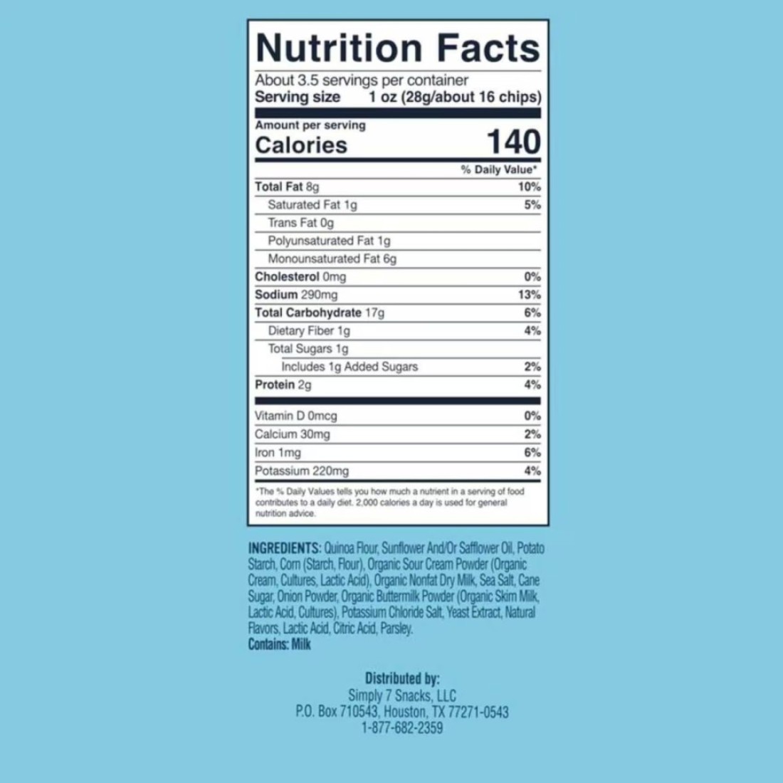 Simply 7 Quinoa Sea Salt Chips 79g