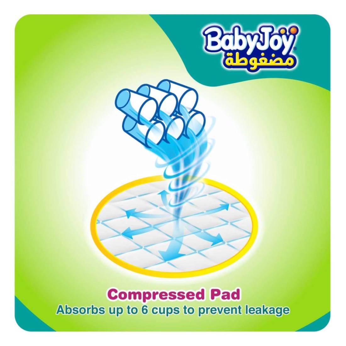 Baby Joy Compressed Diamond Diapers Large Size 4 10-18kg Jumbo Pack 48 Diapers