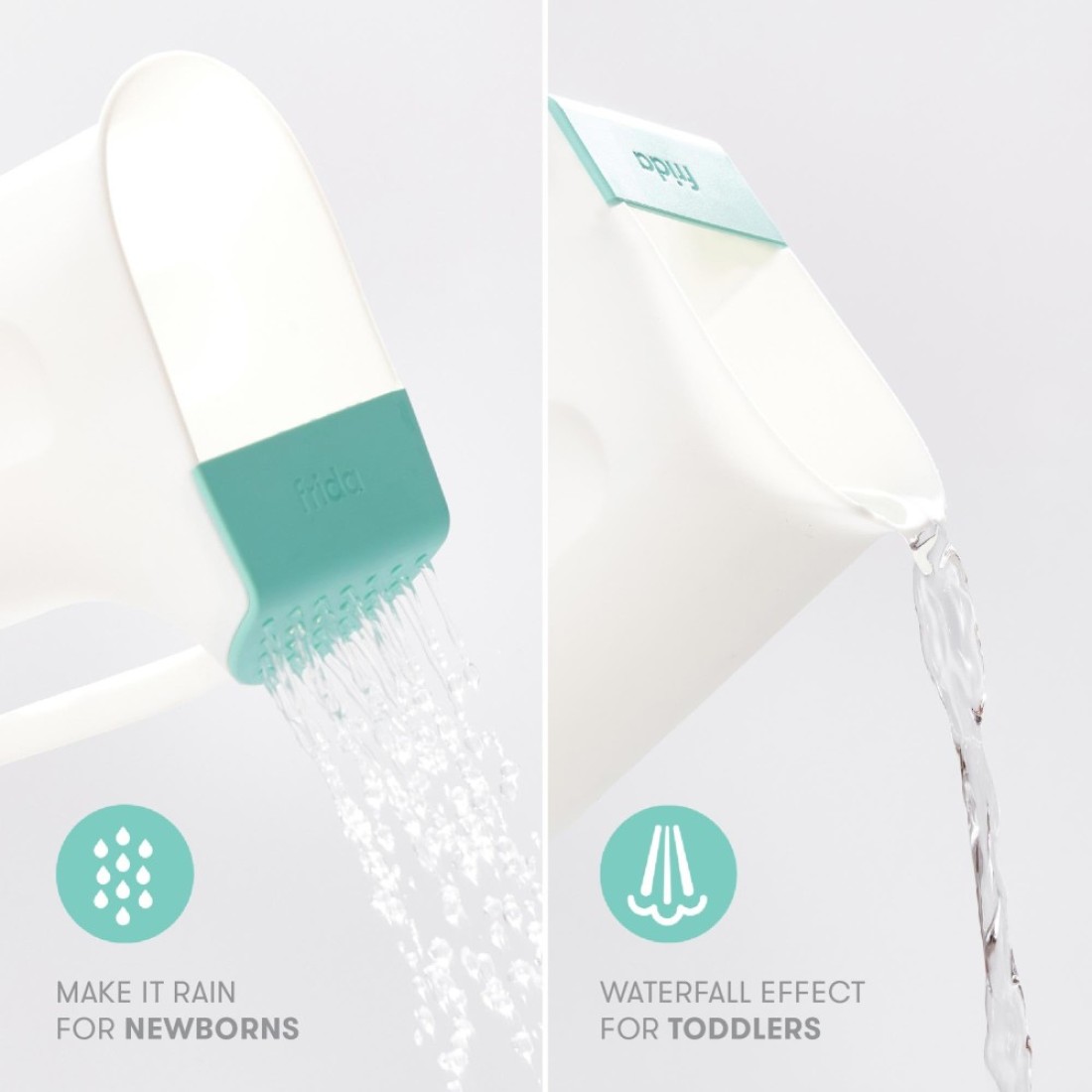 Frida Baby Control The Flow Bath Rinse Cup Rinser Cup to Wash Hair Body Rinser Cup for Bath Time with Easy Grip Handle Removable Rain Shower