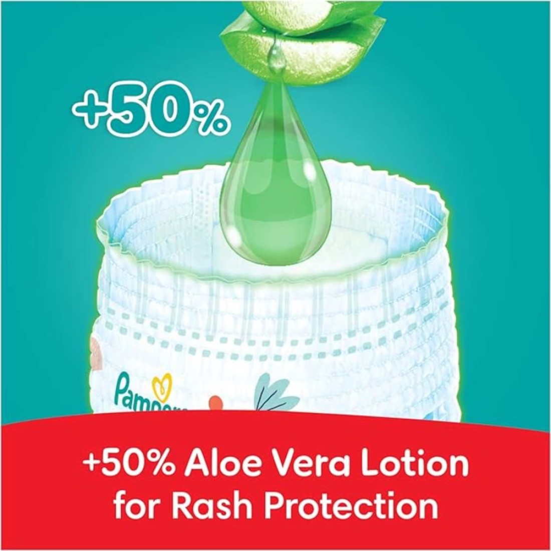 Pampers Rash Protection Diaper Pants with Aloe Vera Lotion Size 4 9-14kg Mega Pack 52 Pants