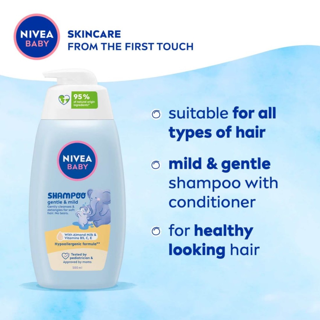 NIVEA Baby Gentle &amp; Mild Shampoo Camomile Extract 500ml