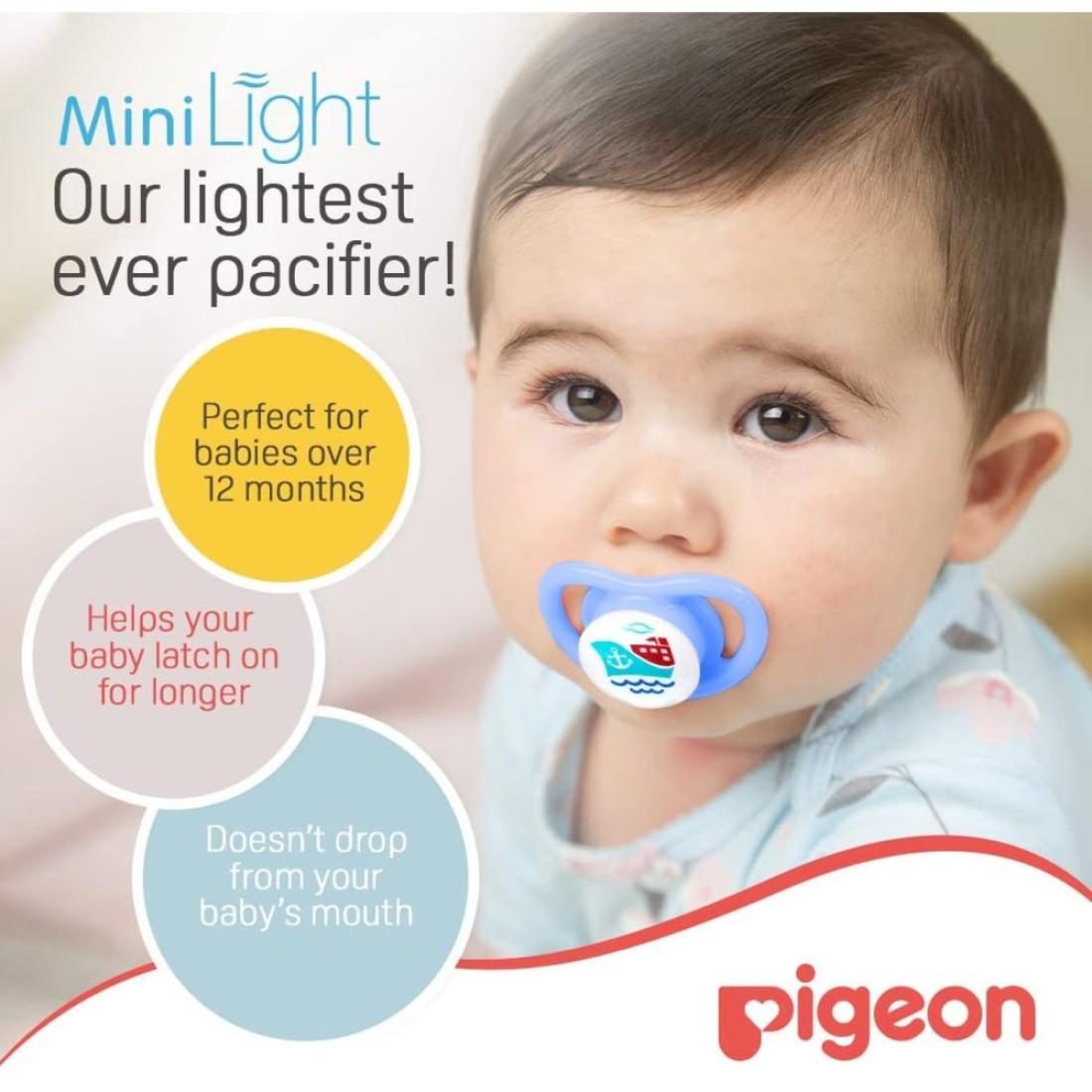 Pigeon Mini Light Pacifier 78261 Multicolour Pack of 2