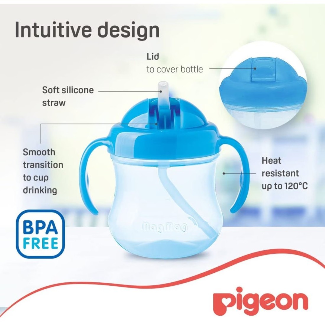Pigeon Mag Mag Straw Cup 15735 Blue 200ml