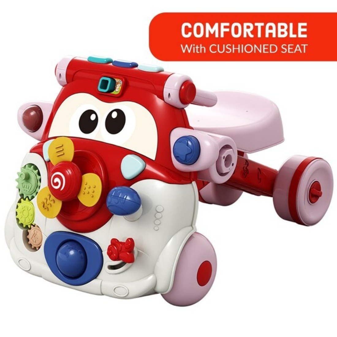 Teknum 3 - IN - 1 Baby Walker / Kids Cycle / Scooter Skates w / Musical keyboard - Red