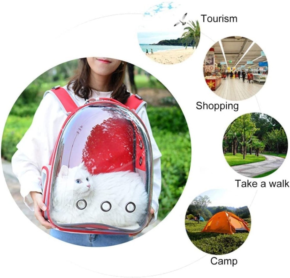 Generic Nyganmelloz Pet Carrier Backpack, Cats And Puppies Cat Breathable Bag Pet Portable Carrier Bag Outdoor Travel Backpack For Cat And Dog Transparent Space (Yellow)