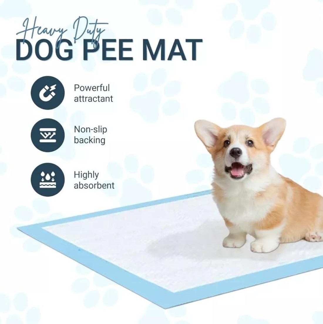 Ultra-Absorbent Blue Pet Training Pads for Dogs, Puppy Trainer Pads, Toilet Pee Wee Dog Pet Cat Mat, Small Size pack of 50