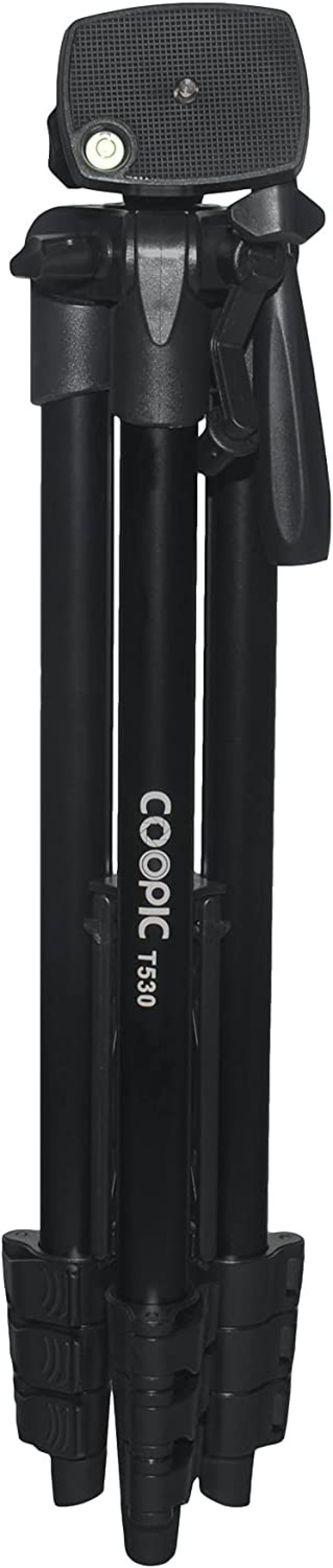 COOPIC T530 Photography lightweight Tripod, 134 cm / 52.5 Inch Aluminum Lightweight Portable Tripod With Mobile Holder for SLR/DSLR Camera, Smartphone&rsquo;s, DV Video (Maximum Load 2kg