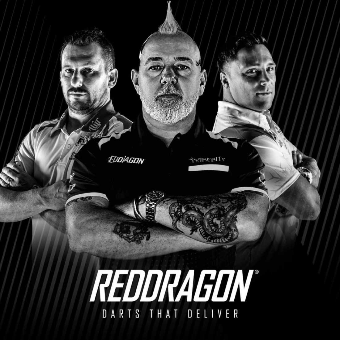 RED DRAGON Hardcore Black Extra Thick Standard Dart Flights 5 Sets Per Pack 15 Dart Flights in Total