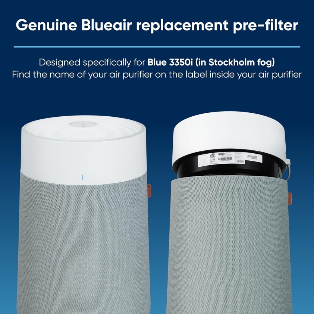 Blueair Genuine Prefilter Fabric Cover For Blue Max 3350I Air Purifier In Limestone Beige
