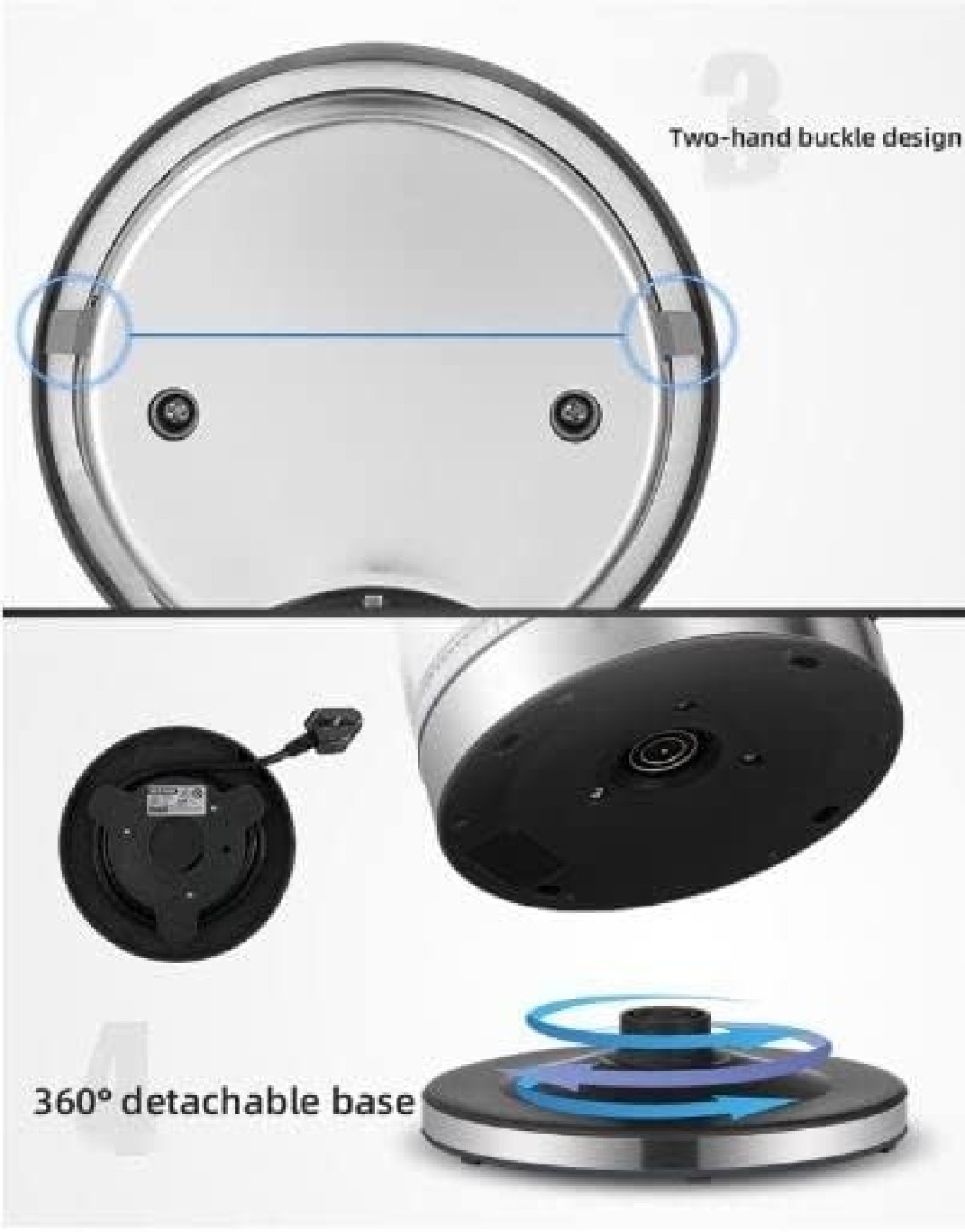 GStorm High Borosilicate Glass and Stainless Steel + ABS 2.0 L Electric Kettle