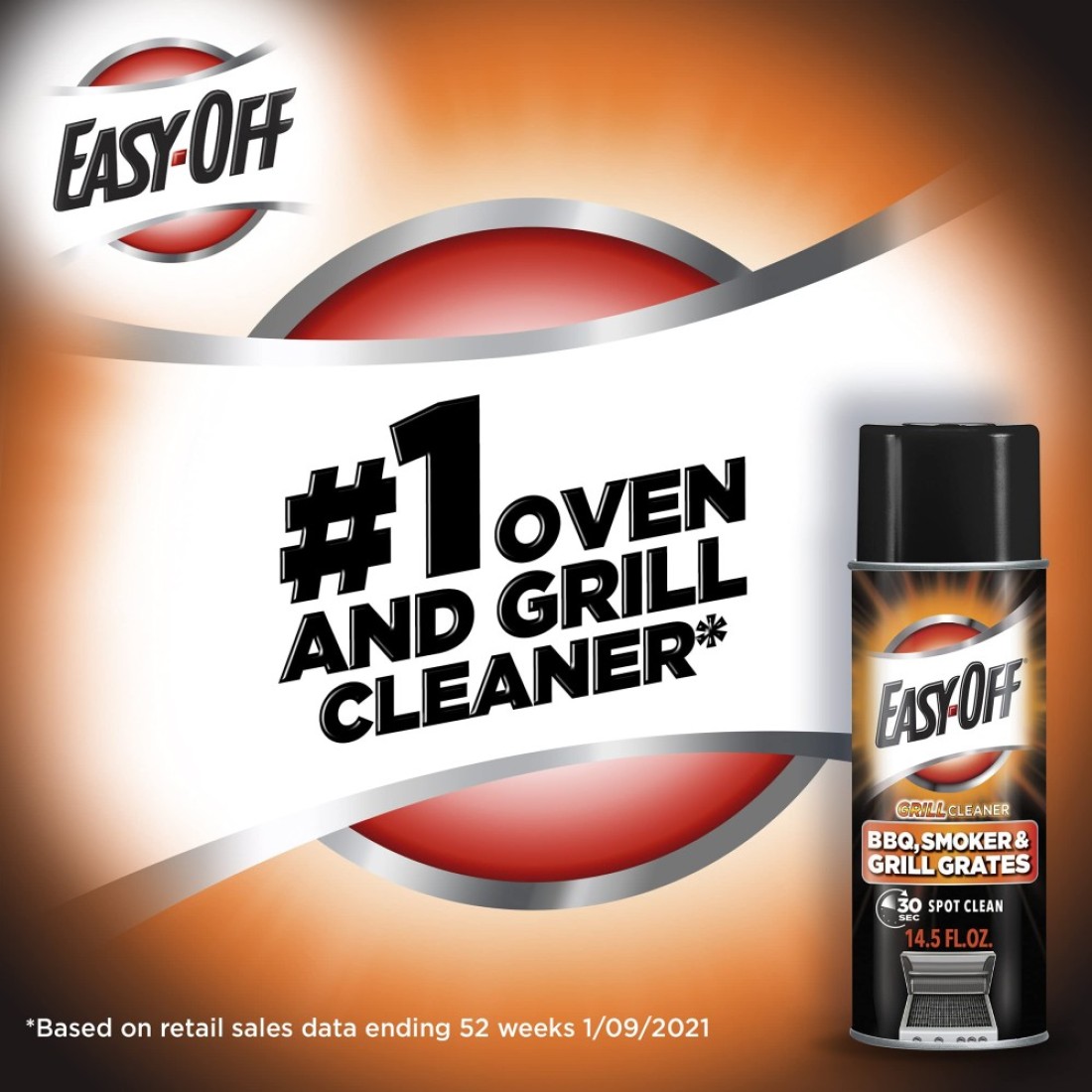 Easy Off 6233887981 145 oz Aerosol Can EasyOff BBQ Grill Cleaner