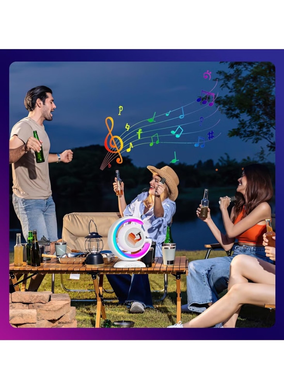 Kids Karaoke Machines For Girls With 2 Wireless Microphone Karaoke Machine Kids Adults With Voice Changing And LED Lights Boys Girls Birthday Party Toys Gifts