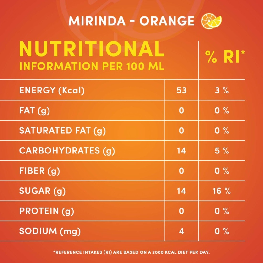 Mirinda Orange Carbonated Soft Drink 295ml Pack of 8