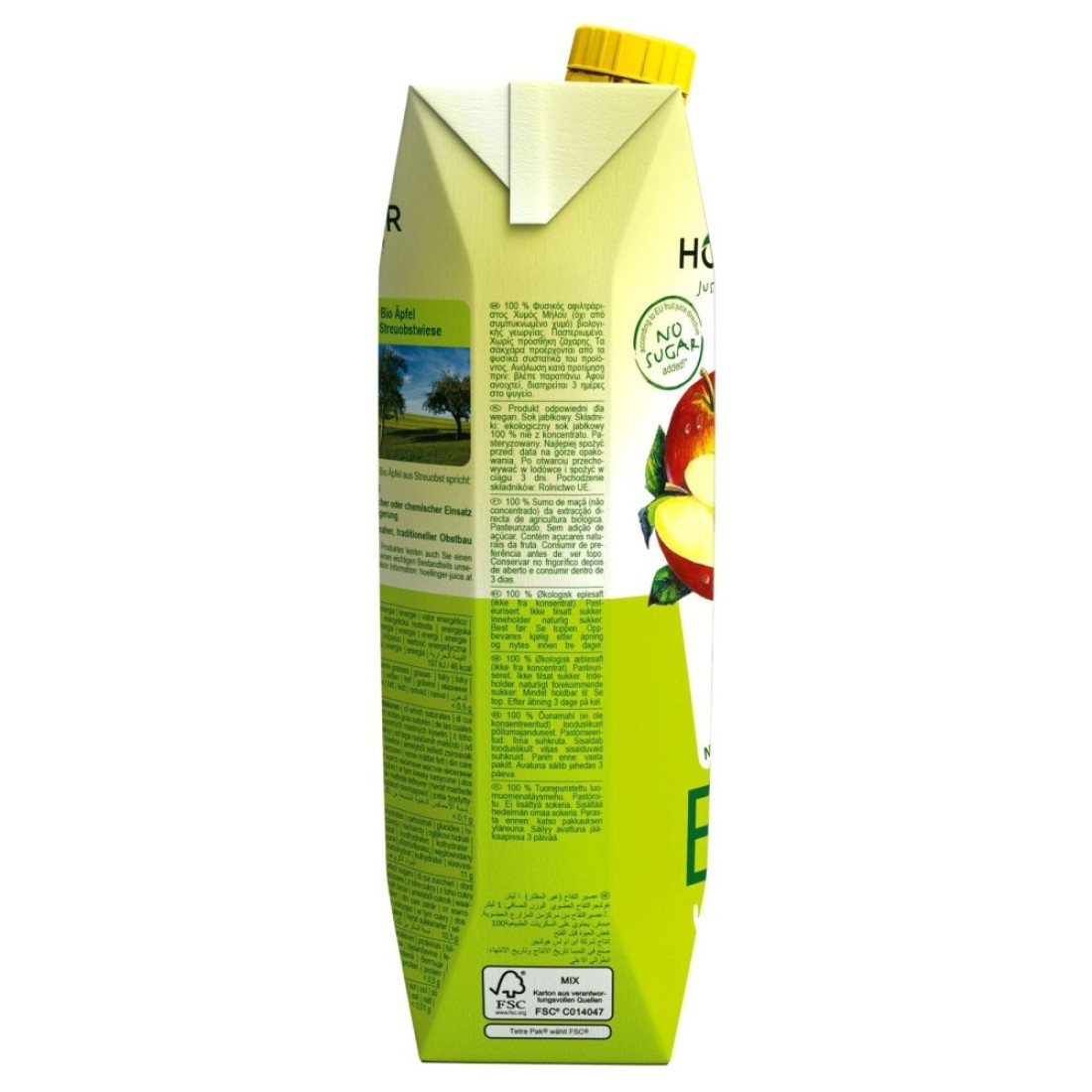 Hollinger Organic Wild Apple Juice, 1L Pack of 2