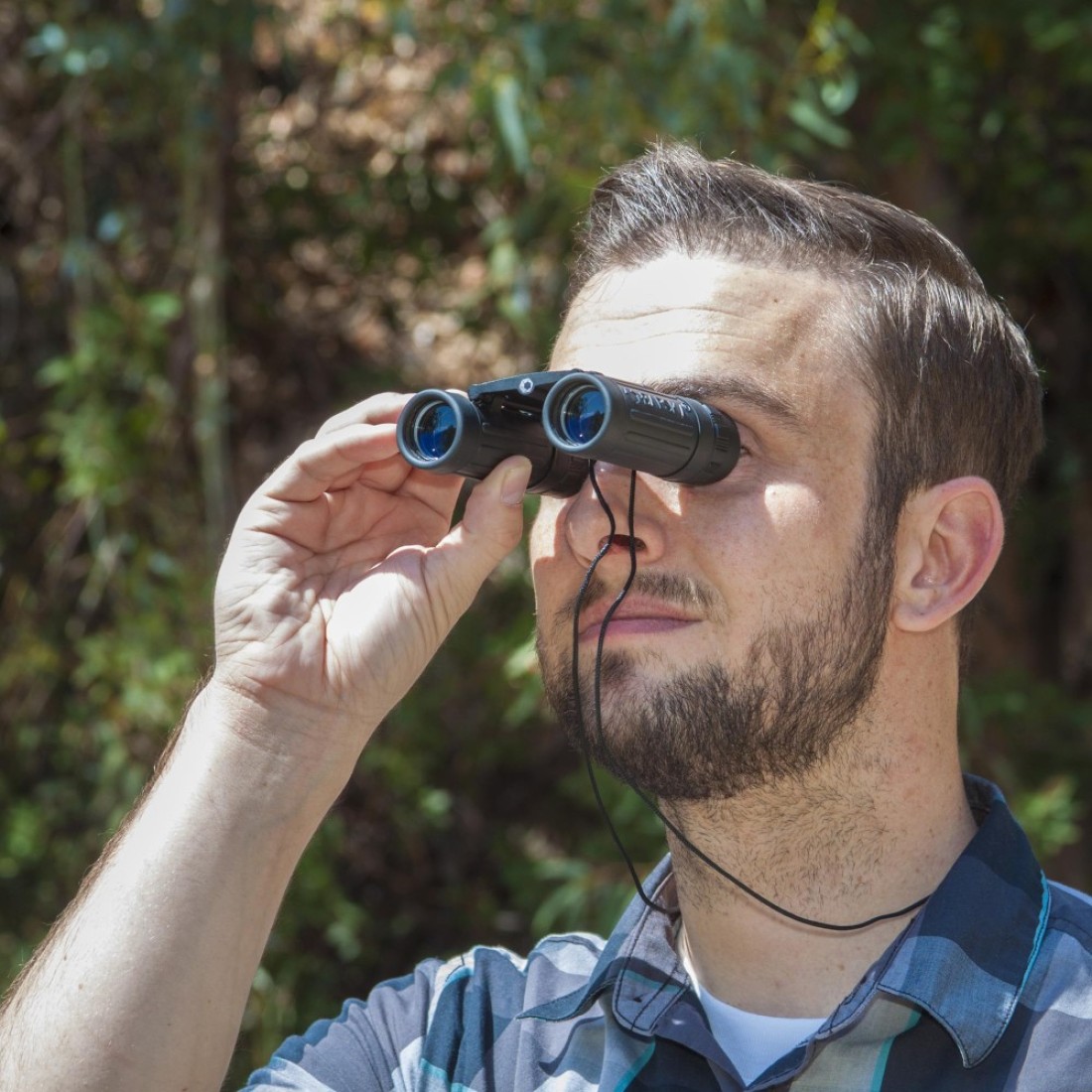 BARSKA Lucid View 10x25 Compact Binoculars Blue Lens