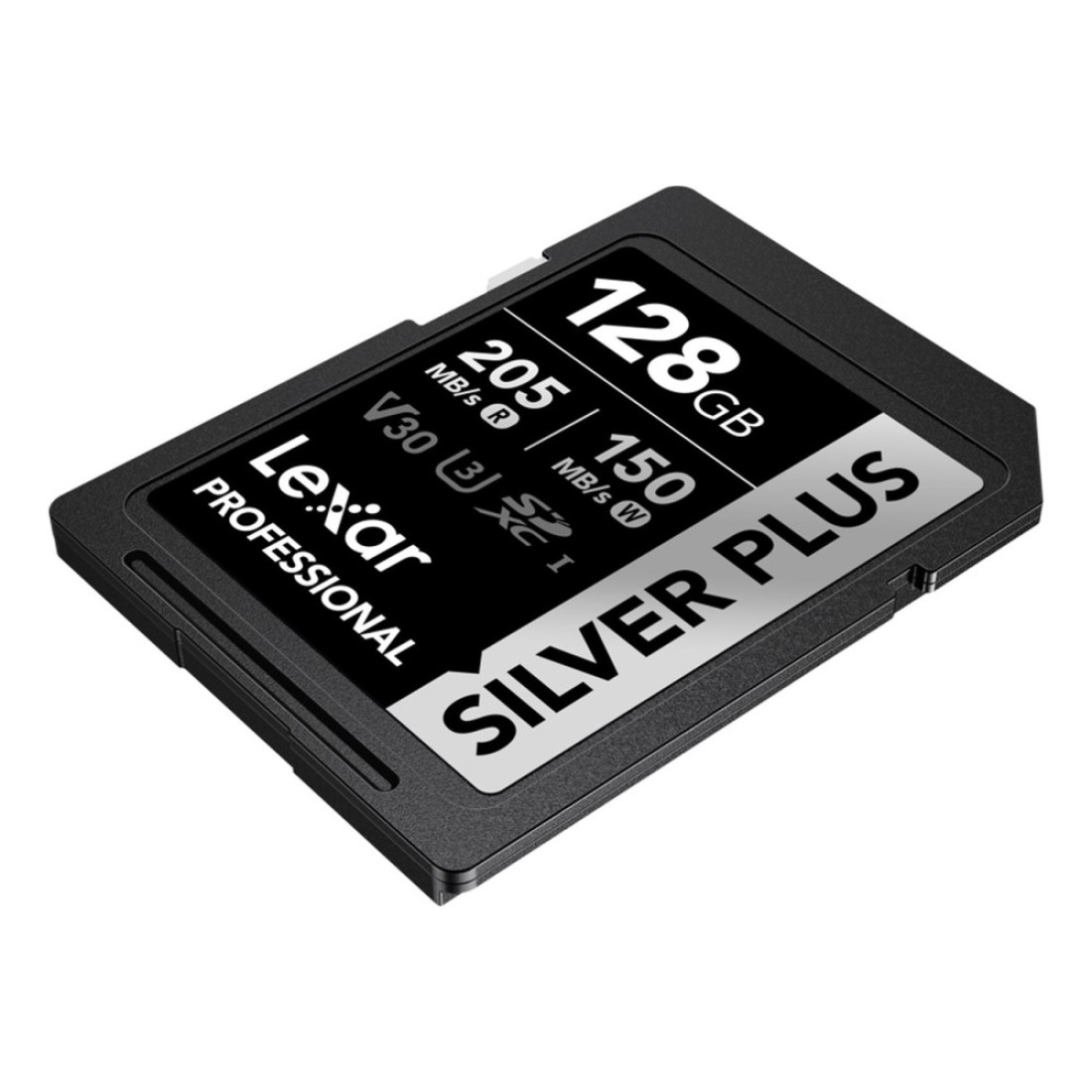 ليكسار بروفيشنال سيلفر بلس SDXC UHS-I بطاقة الذاكرة LSDSIPL128G-BNNNG - رمادي 128 غيغا