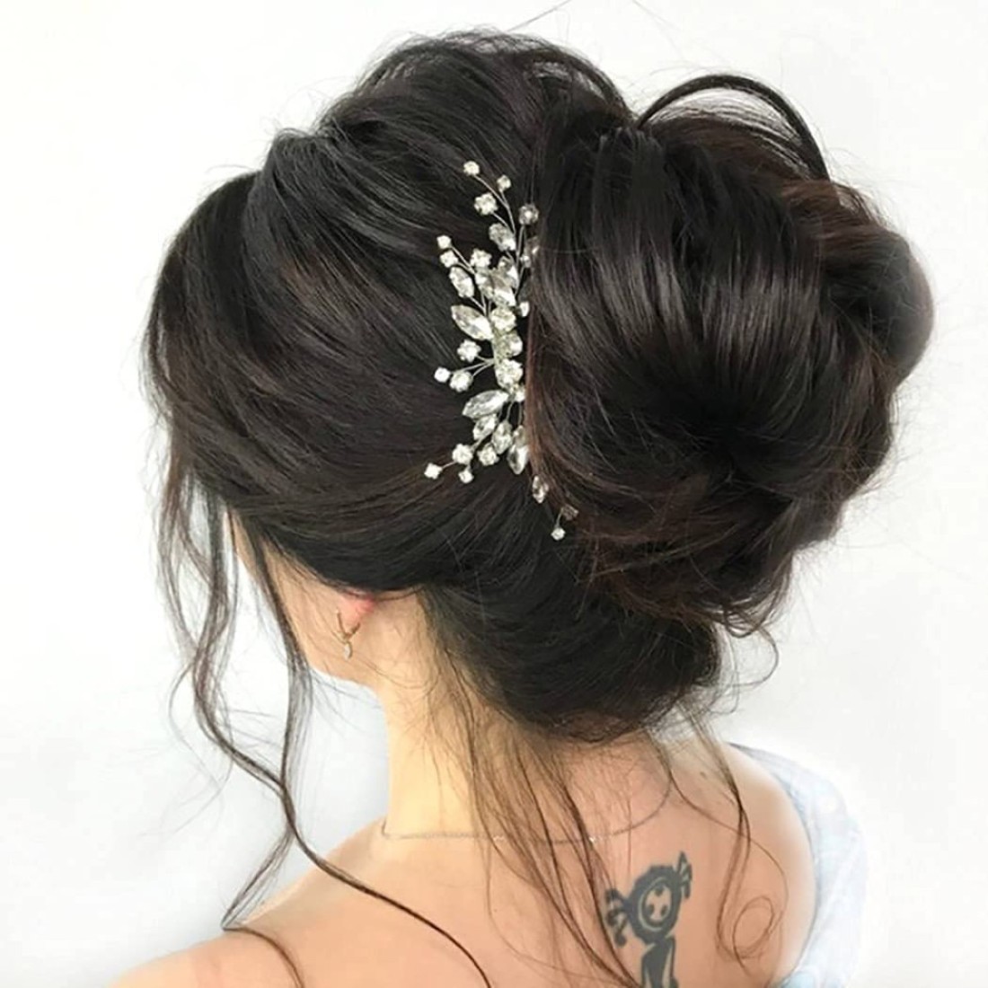Jeairts Silver Rhinestone Bridal Hair Comb Crystal Wedding Hair Pieces Sparkly Brides Headpiece Hair Dress Decorative Accessories for Brides and Bridesmaids