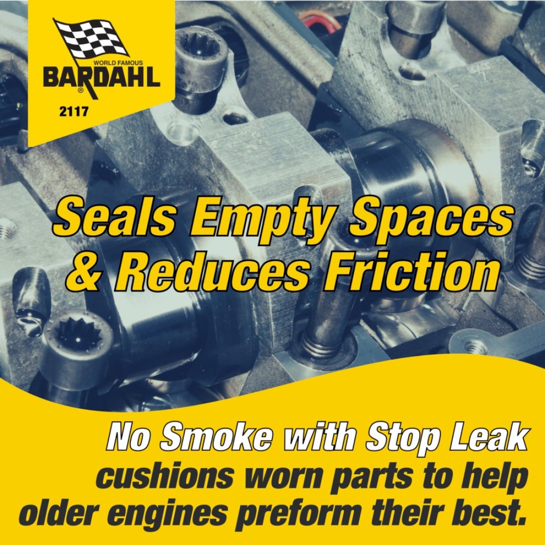 Bardahl 2117 NoSmoke StopLeak Motor Oil Additive Treatment for Oil Burning Excessive Exhaust Smoke Engine Oil Leak Sealer Stop Smoke Quiet Noisy Engines While Restoring Engines 16 fl oz