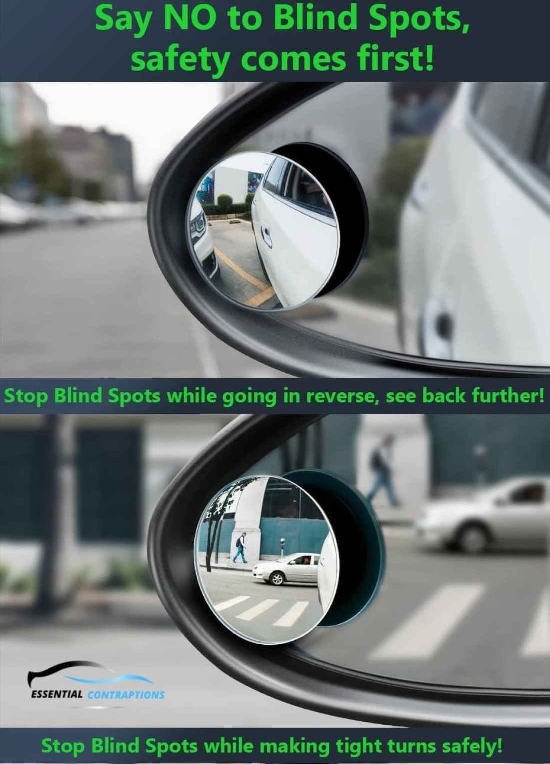 AL ARQAM Blind Spot Car Mirror 2 Pack-2 Inch Round Rear View Convex Mirrors, Off Color