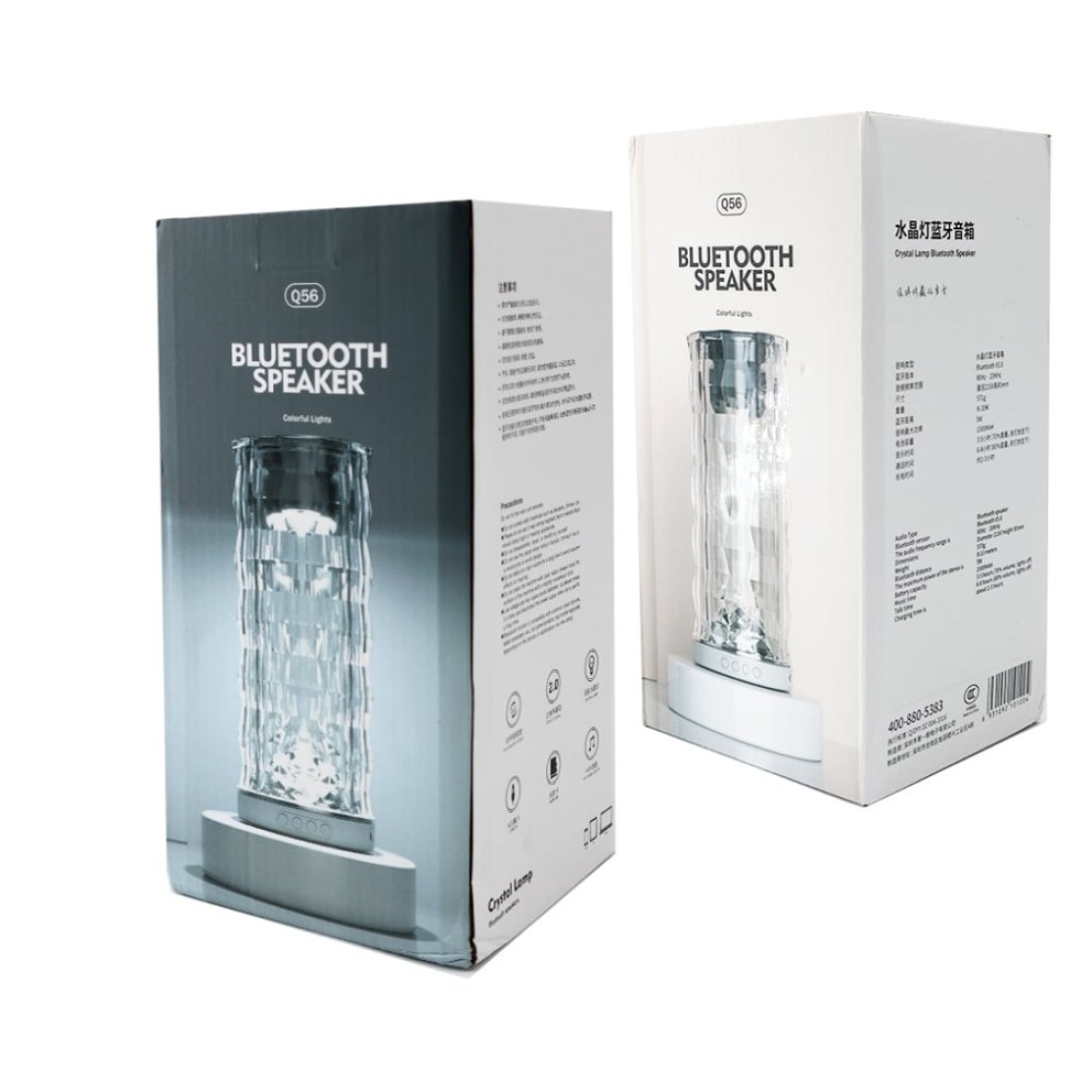 Crystal Lamp, Portable Bluetooth speaker Q56
