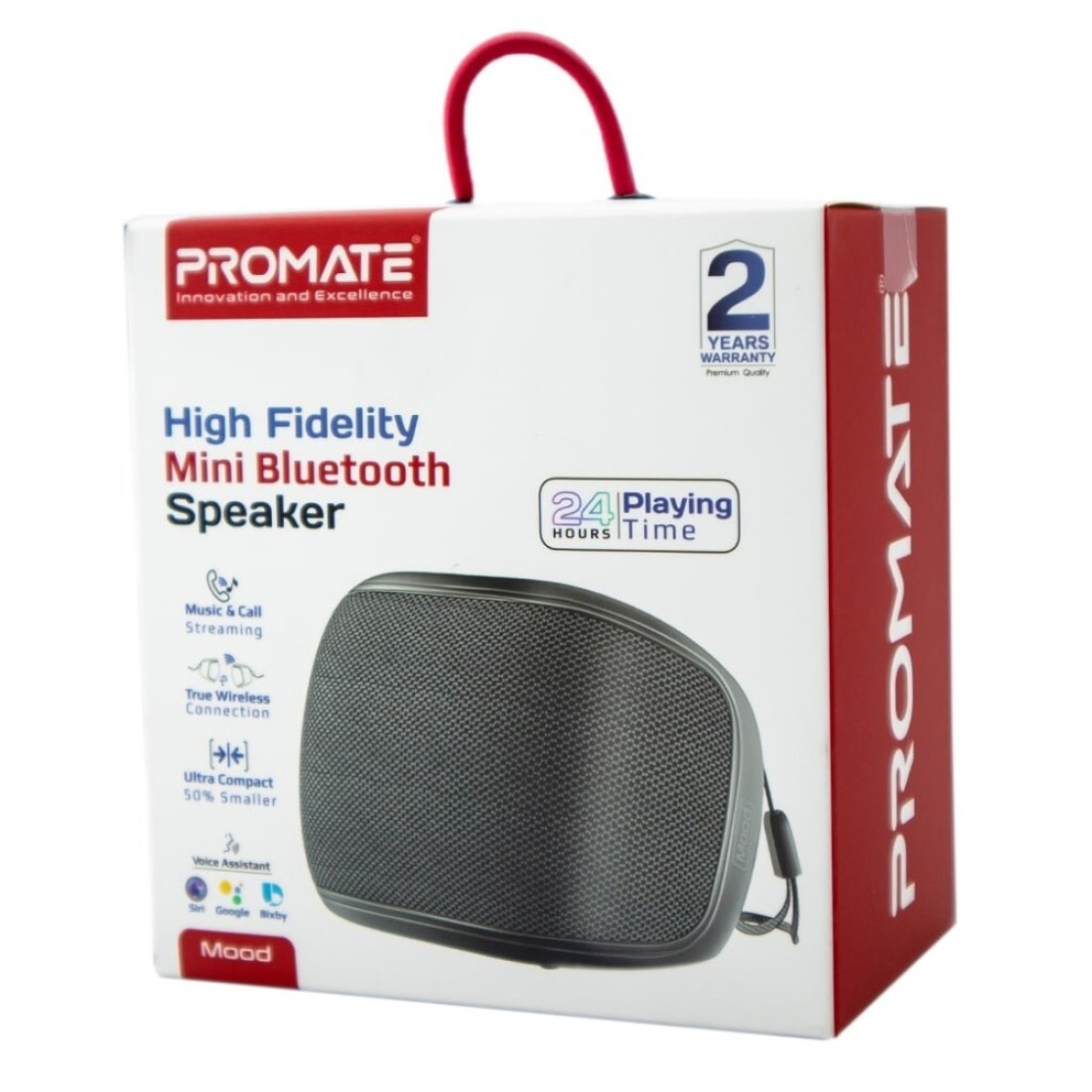 Promate Mood.Black High-Fidelity Mini Bluetooth Speaker