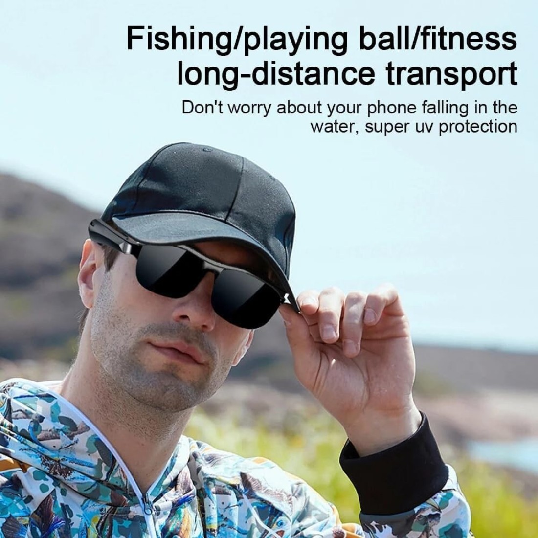 Smart Glasses &ndash; Polarized Bluetooth Sunglasses with Built-In Audio Mic &amp; Open Ear Speakers, UV Protection, Voice Control, Wireless Bluetooth Sunglasses