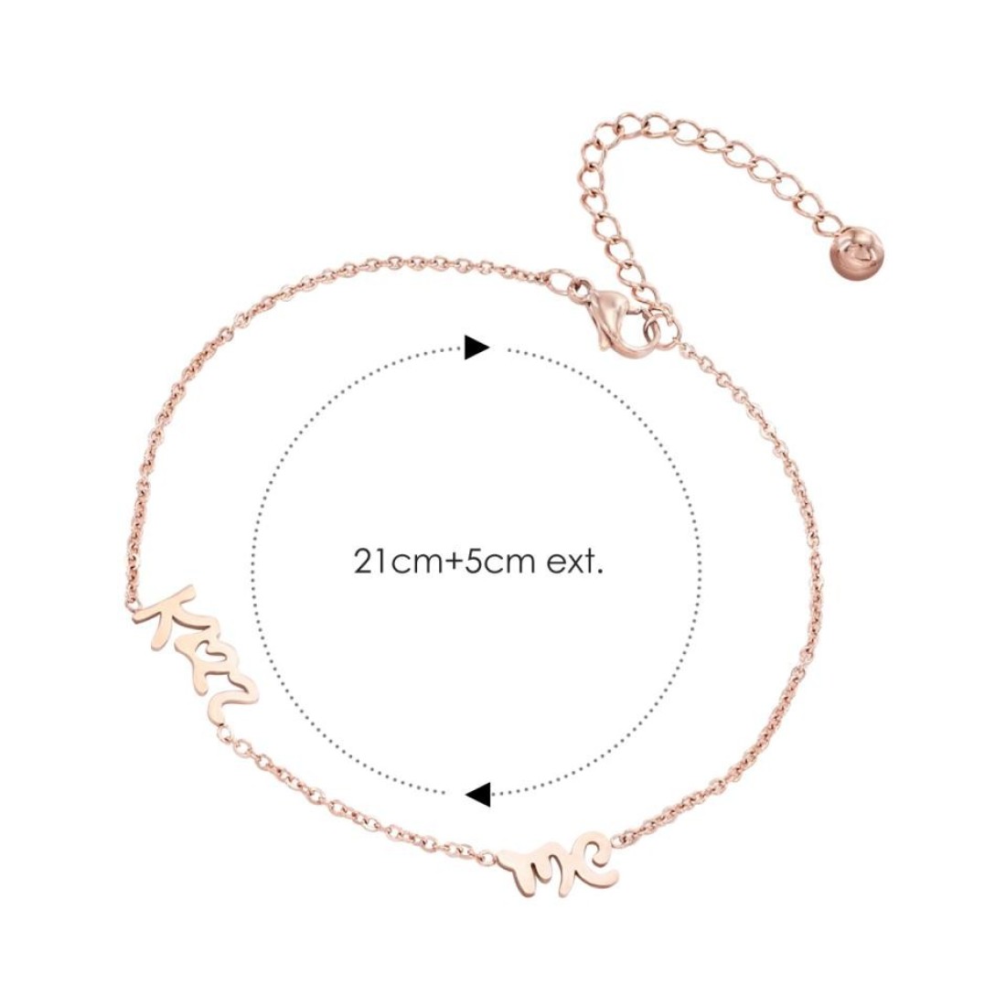 Aiwanto Anklet Ankle Chain Rose Gold Anklets