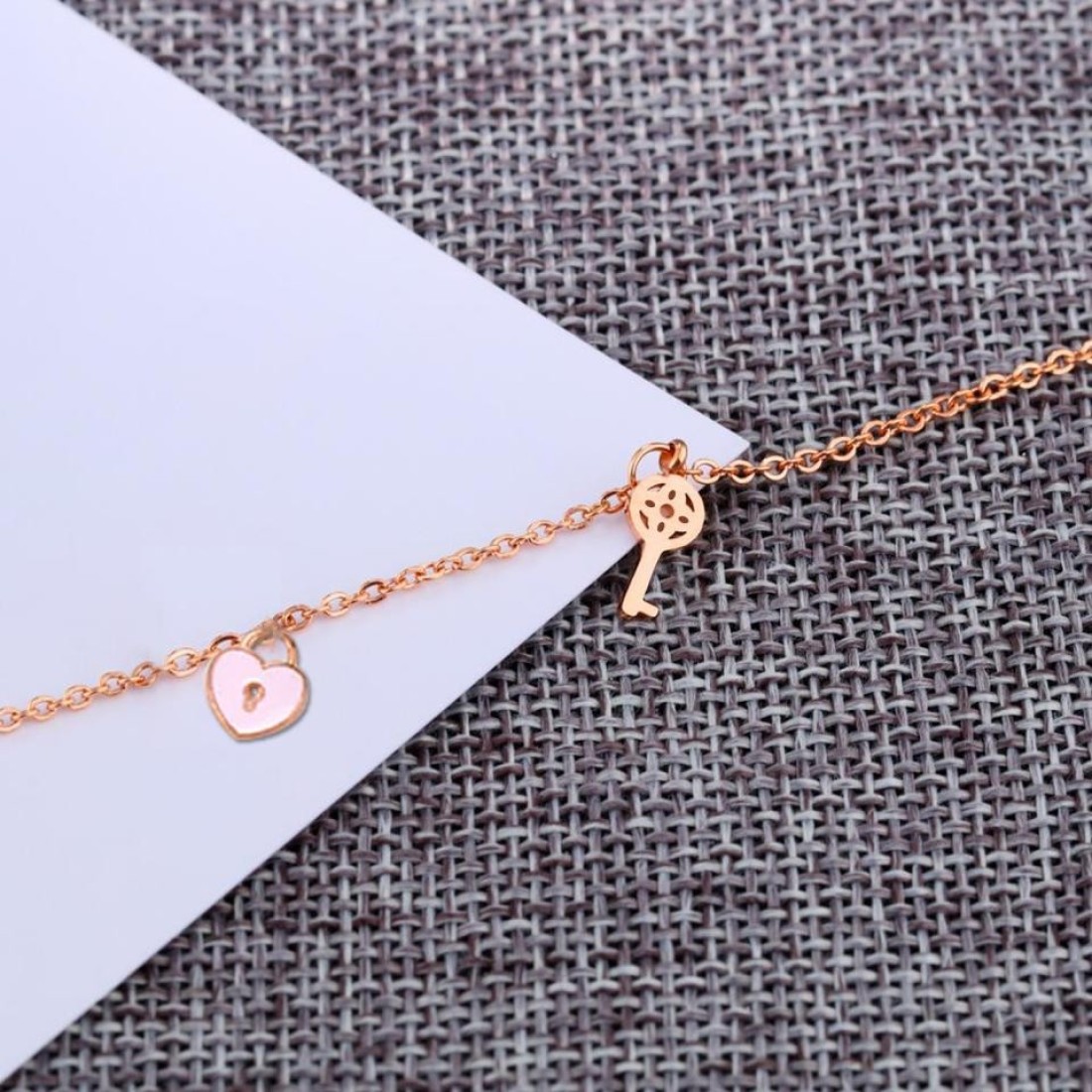 Aiwanto Anklet for Women's Rose Gold Ankle Chain