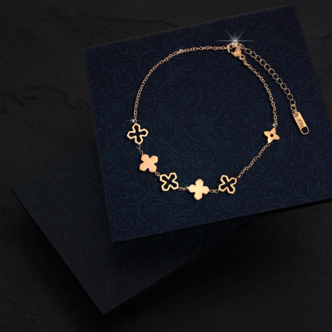 Aiwanto Flower Pattern Anklet Ankle Chain