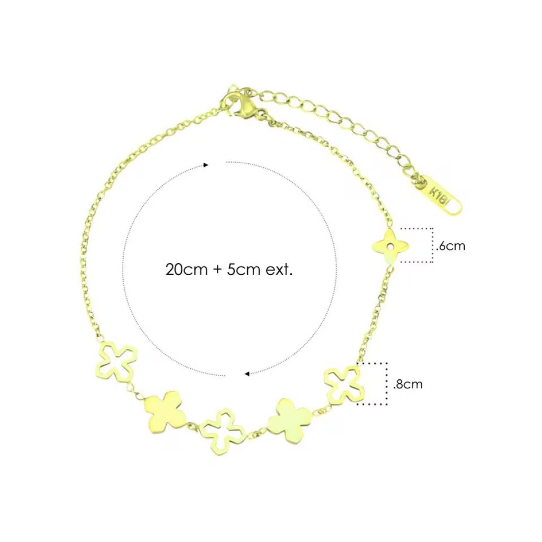 Aiwanto Anklet Ankle Chain Flower Anklet Bracelet