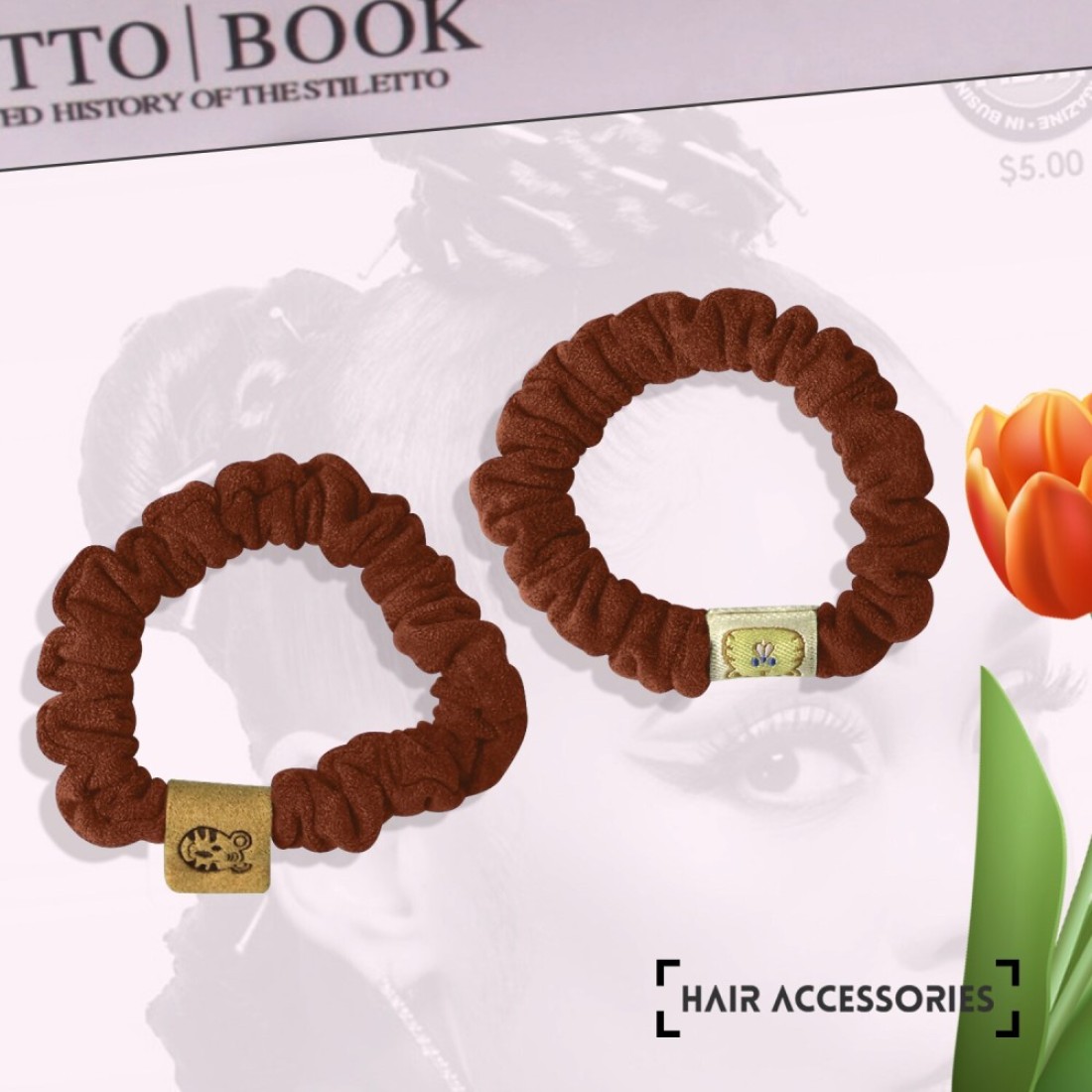 Aiwanto 4Pcs Hair Bands Hair Pony Tie
