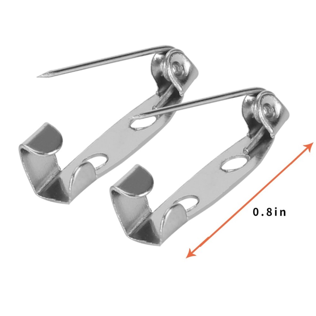 100pcs Brooch Badge Make Latch Findings DIY Tool Back Safety Catch Bar Pin 20 Mm