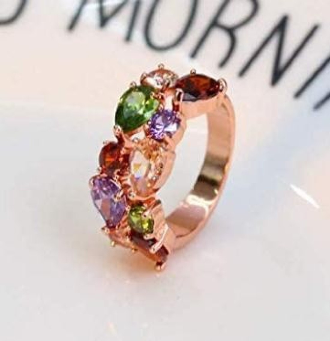 Aiwanto Necklace Set Earring Necklace Ring Set for Women's Colorful Zircon Necklace Earrings set Necklace Earring Set Gift for Wife Girlfriend