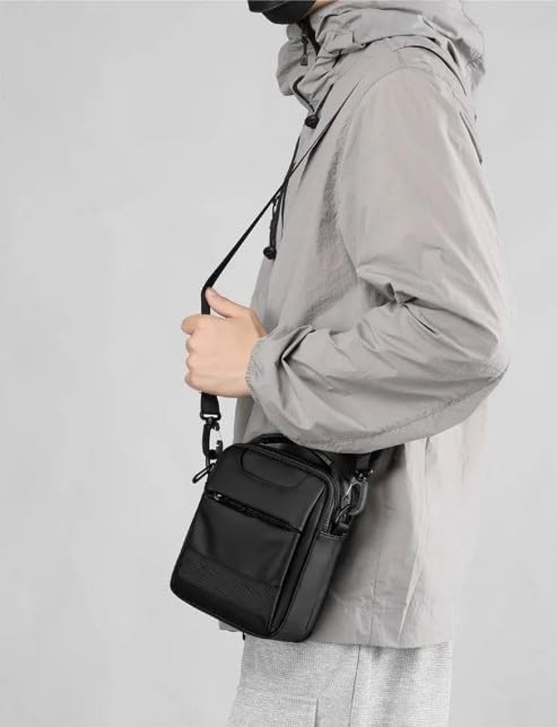 Multi purpose Adjustable Left or Right Shoulder Backpack for Travel Hiking Cycling Black Model-888