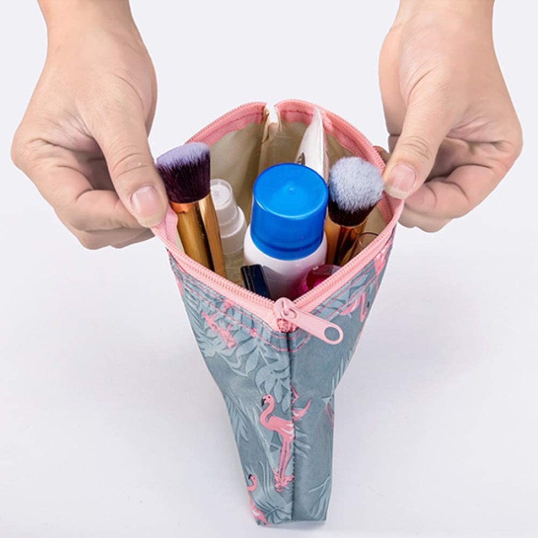 3Pcs Cosmetic Pouch Set Makeup Bag Wash Bag PVC Waterproof Cosmetic Pouch Travel Carrying Case with Print