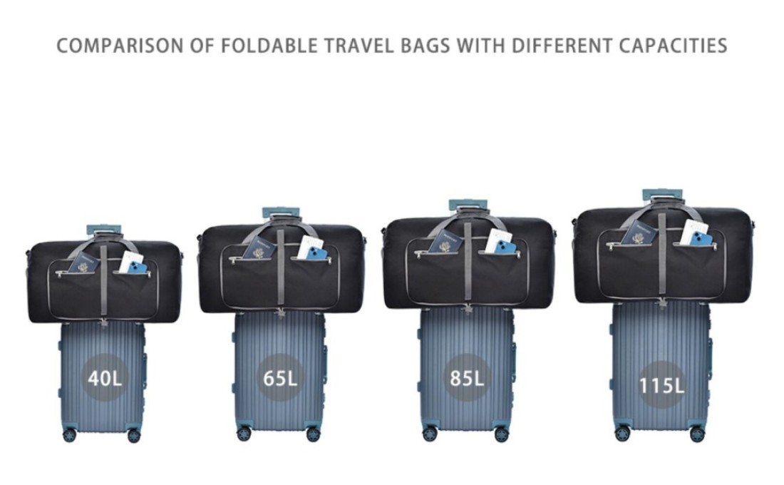 Duffle Bag with Shoes Compartment and Adjustable Strap,Foldable Travel Duffel Bags for Men Women,Waterproof Duffel Bags (85L)