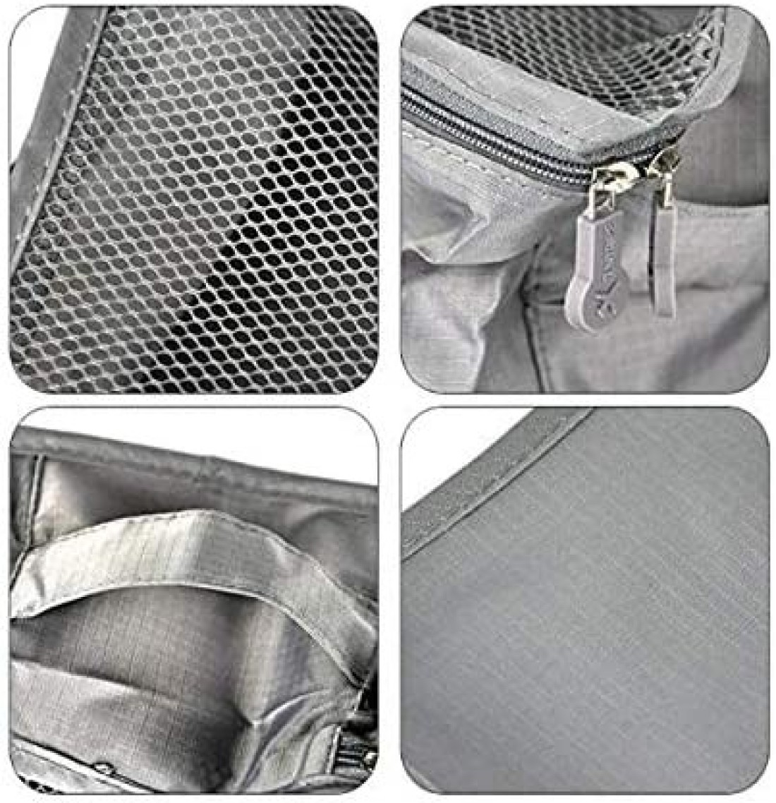 6pcs/set Lightweight Travel Bags Men and Women Cubes Gray