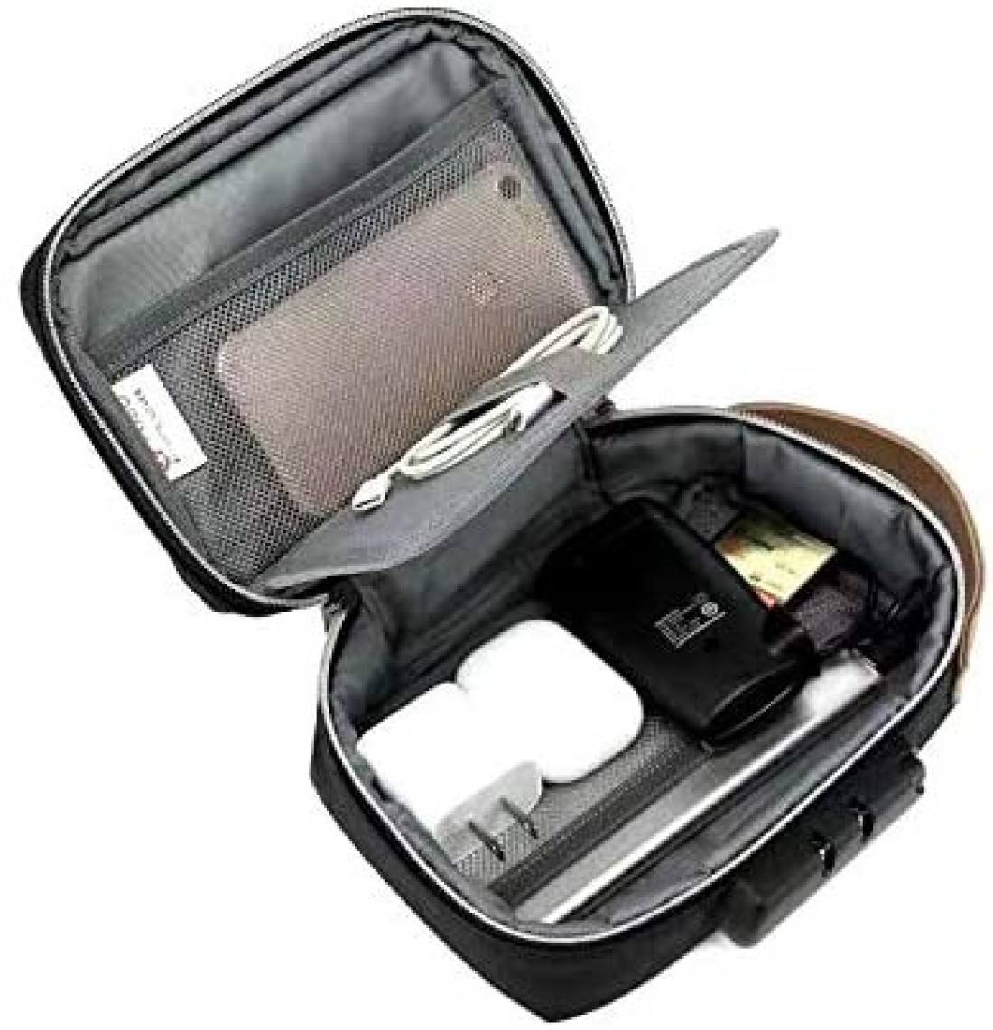 Poso Anti-Theft Travel Pouch With USB Charging Port - Black