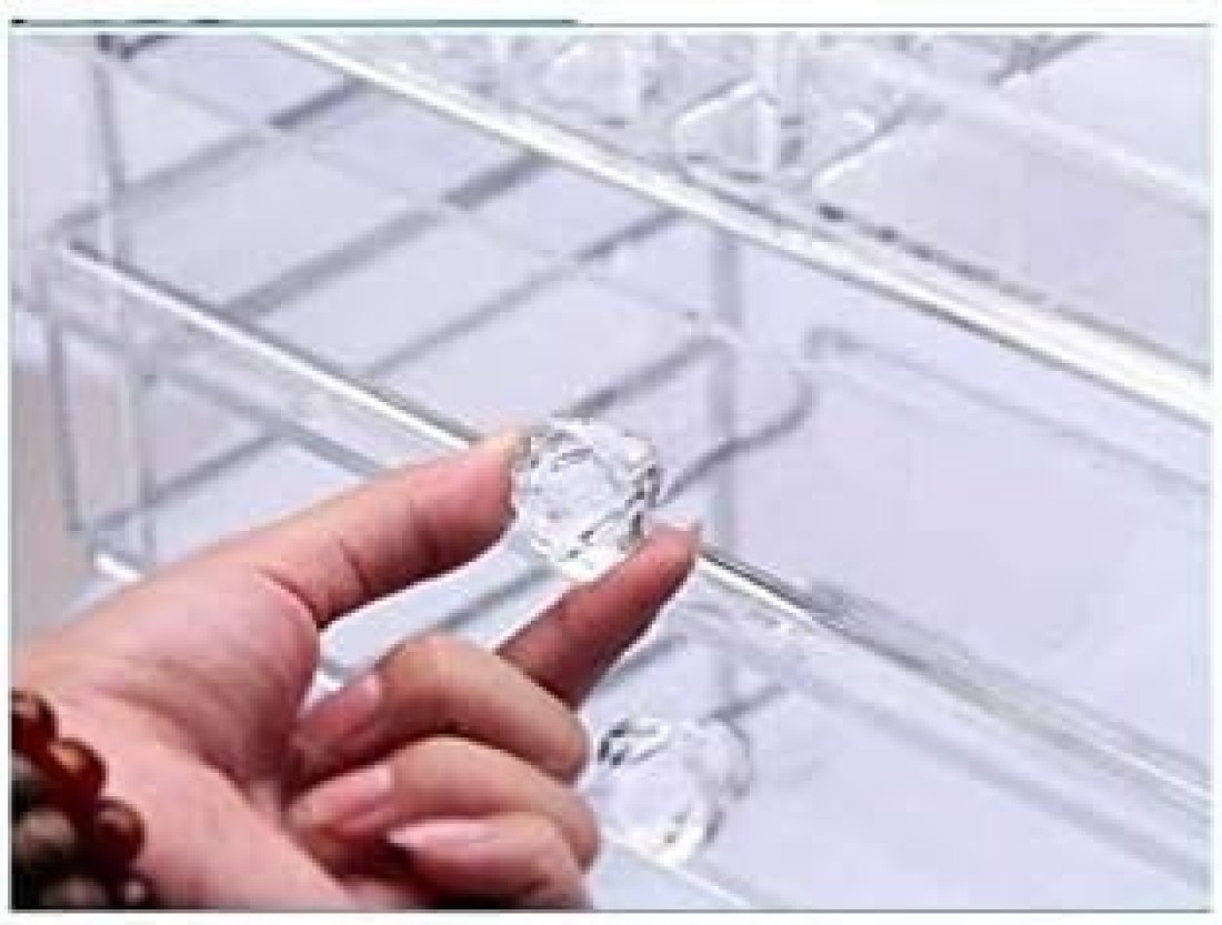 صندوق مجوهرات أكريليك شفاف من خمس طبقات بتصميم زيادة الطبقة السفلية يناسب معظم منظم المكياج من الأكريليك المخفي ومنظم المكياج التجميلي ، صندوق تخزين كونترتوب ، حامل فرشاة