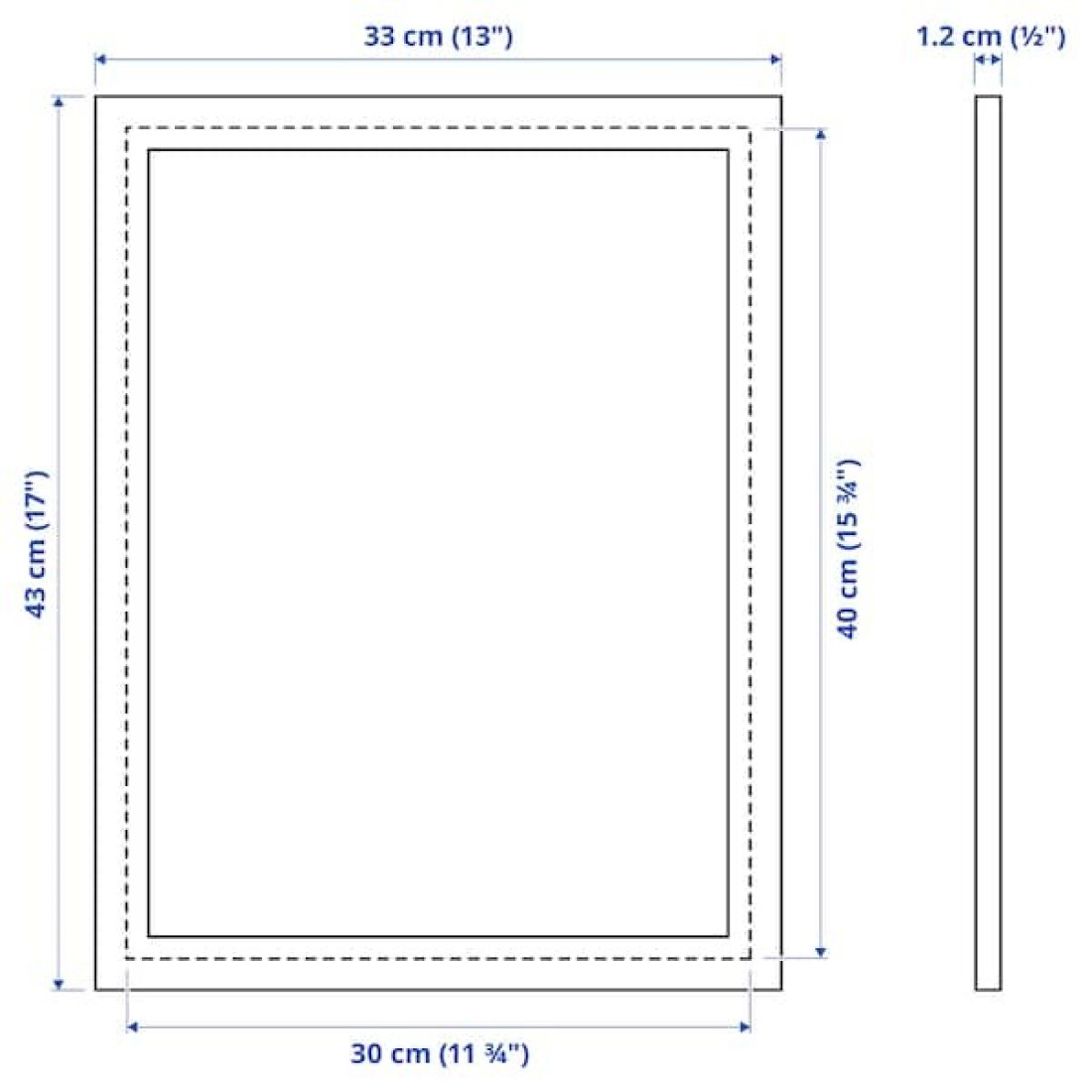 Frame Can Be Used Hanging Or Standing Both Horizontally Black 30X40cm